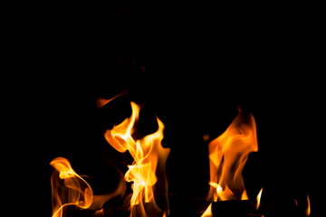 Fototapeta premium Abstract fire on black background
