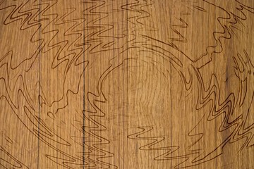 wood texture with lasered pattern