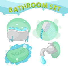 Bathroom Symbol icon set B Vector