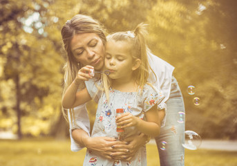 Fototapeta premium Water bubbles is always fun.