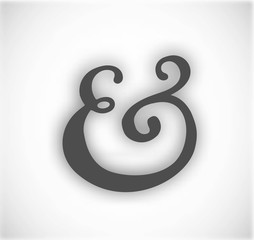 Decorative ampersand vector