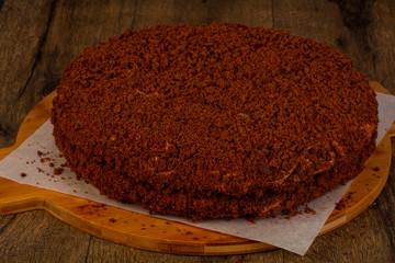 Homemade chocolate cake