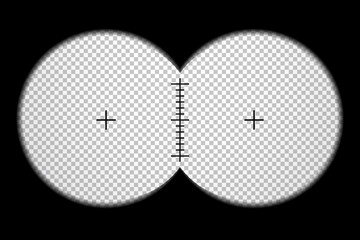 Binocular frame with scale, vector design