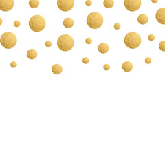 Beautiful background with gold circles falling down