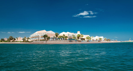 Canals, buildings and resort equipment at El Gouna resort. Egypt, North Africa © KAL'VAN