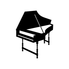 Harpsichord, a big musical instrument icon