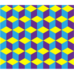Seamless blocks - colourful optical illusion