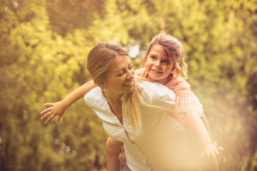Fototapeta premium Playing with Mommy.