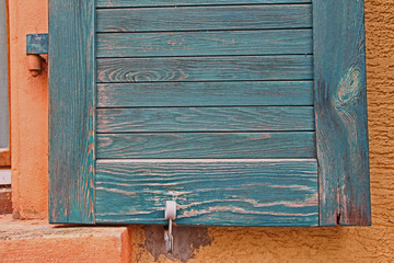 Blue Weathered Window Shutter