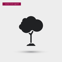 Tree icon. Simple gardening element illustration. Vector symbol design from agriculture collection. Can be used in web and mobile.