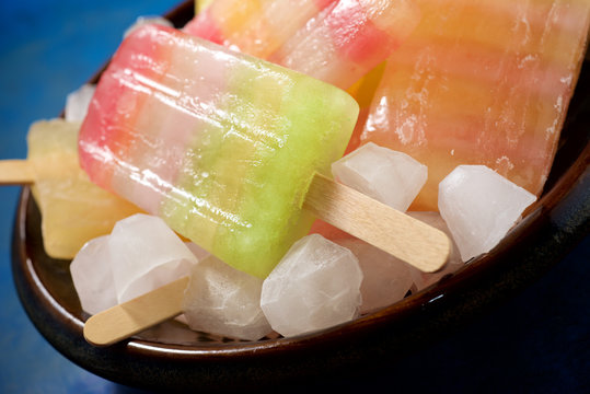Ice popsicles view