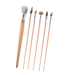 Fototapeta premium Art Paint Brush Collection Set Vector