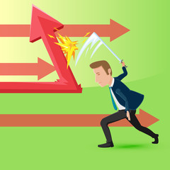 Cutting direction Business concept illustration vector