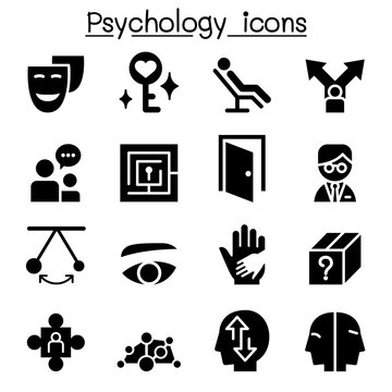 Psychology icon set