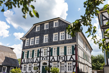 german timbered houses in freudenberg germany