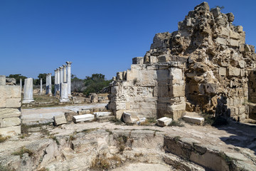 Fototapeta na wymiar Salamis Roman Ruins - Turkish Cyprus
