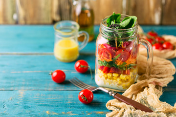 Healthy Homemade Jar Salad