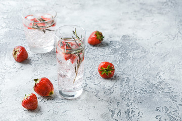 Strawberry and rosemary drink
