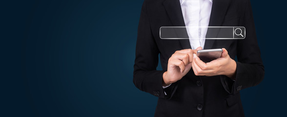 businessman using Searching Browsing Internet internet of things.