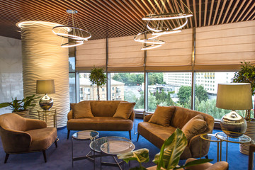 Fototapeta premium interior of a modern office. furniture in the office of the company.