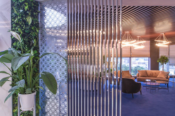 Obraz premium interior of a modern office. furniture in the office of the company.