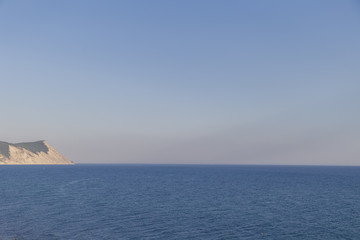 View of the sea, waves and calm wind.