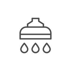 Shower line icon
