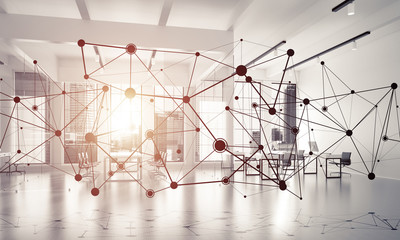 Networking and wireless connection as concept for effective mode