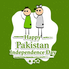 Illustration of background for Pakistan Independence Day