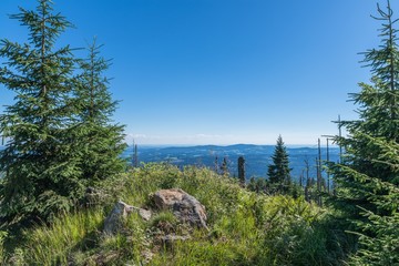 Landschaft auf dem Berg großer Rachel im Bayerischen Wald, Deutschland