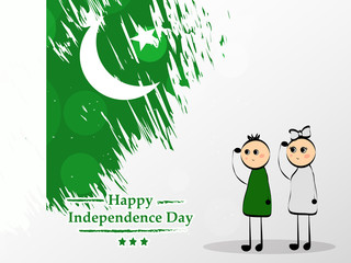 Illustration of background for Pakistan Independence Day