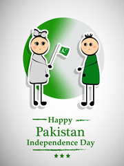 Naklejka premium Illustration of background for Pakistan Independence Day