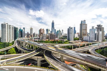 Papier Peint photo autocollant Shanghai panoramic city skyline in shanghai china
