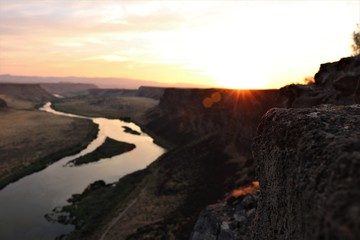 Obraz premium Swan Falls, Snake River