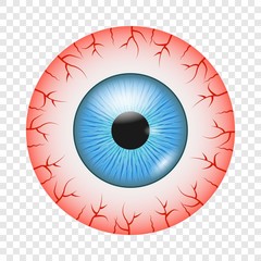 Vessel of eye icon. Realistic illustration of vessel of eye vector icon for on transparent background