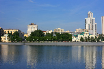 Fototapeta na wymiar View of the city of Yekaterinburg