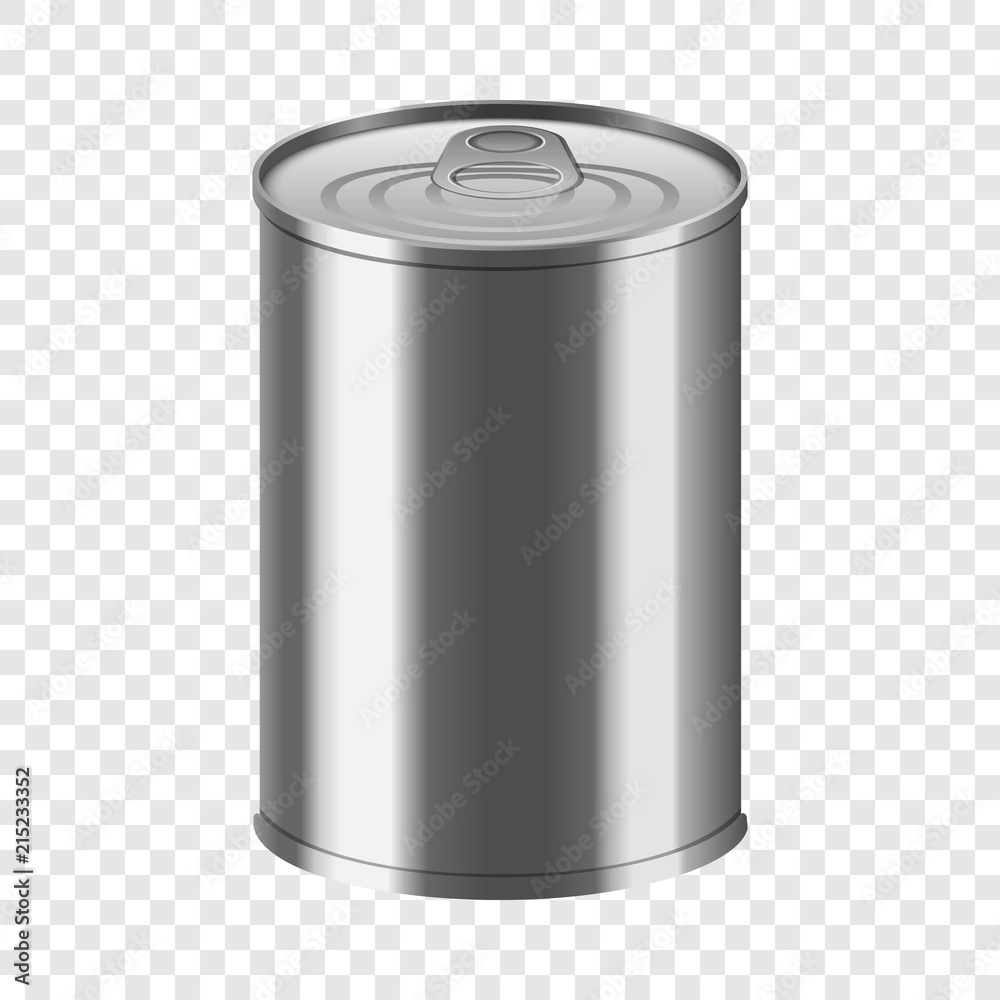 Canvas Prints vegetable tin can mockup. realistic illustration of vegetable tin can vector mockup for on transpare