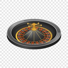 Obraz premium Grey roulette casino mockup. Realistic illustration of grey roulette casino vector mockup for on transparent background