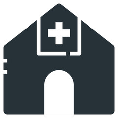 Hospital Vector Line Icon 32x32 Pixel Perfect. Editable 2 Pixel Stroke Weight. Medical Health Icon for Website Mobile App Presentation