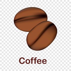 Coffee icon. Realistic illustration of coffee vector icon for on transparent background