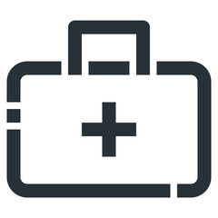 Fototapeta premium Medicine Case Vector Line Icon 32x32 Pixel Perfect. Editable 2 Pixel Stroke Weight. Medical Health Icon for Website Mobile App Presentation