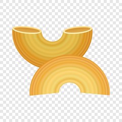 Gobetti rigati pasta icon. Realistic illustration of gobetti rigati pasta vector icon for on transparent background