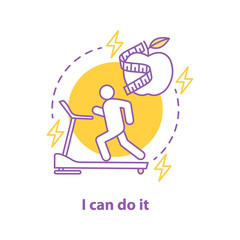 Sports exercises concept icon