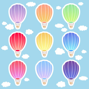 Air balloon sticker set