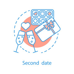 Second date concept icon