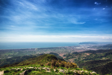 Obraz premium View on the sea from the mountains