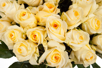 roses top view bouquet background closeup