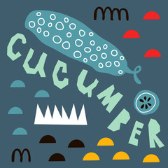 vector illustration of educational cards with vegetables iin scandibavian style for kids room and home decor,poster,prints