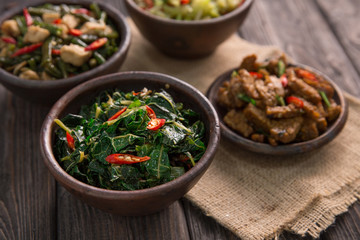 traditional indonesian dishes oseng papaya leaf