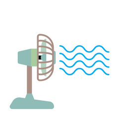 desk cooling fan vector icon illustrator